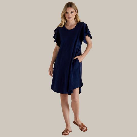 Betty Basics Sydney Tee Dress | Navy available at Bear & Moo