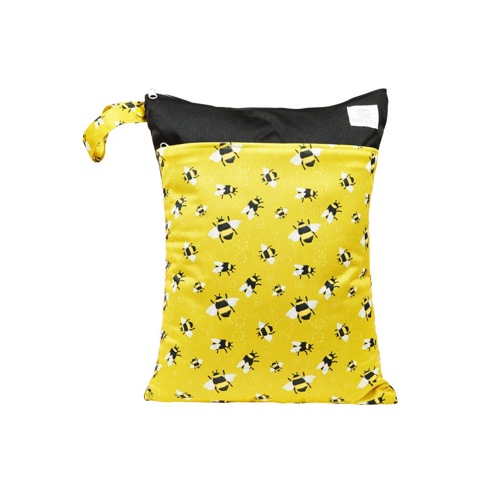 Bear & Moo Large Wet Bag | Large Swim Bag | Large Water Resistant Nappy Bag