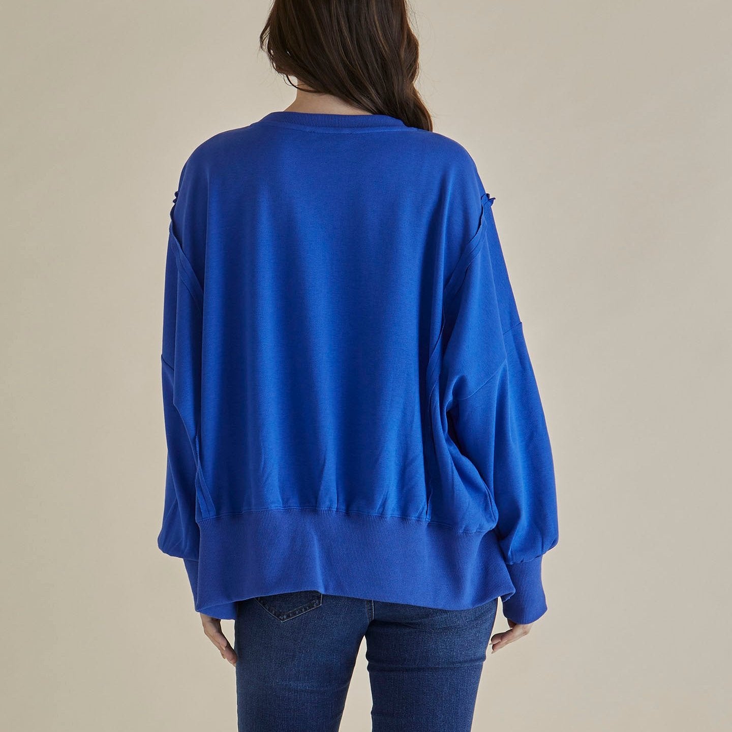 Betty Basics Mykie Jumper | Blue available at Bear & Moo