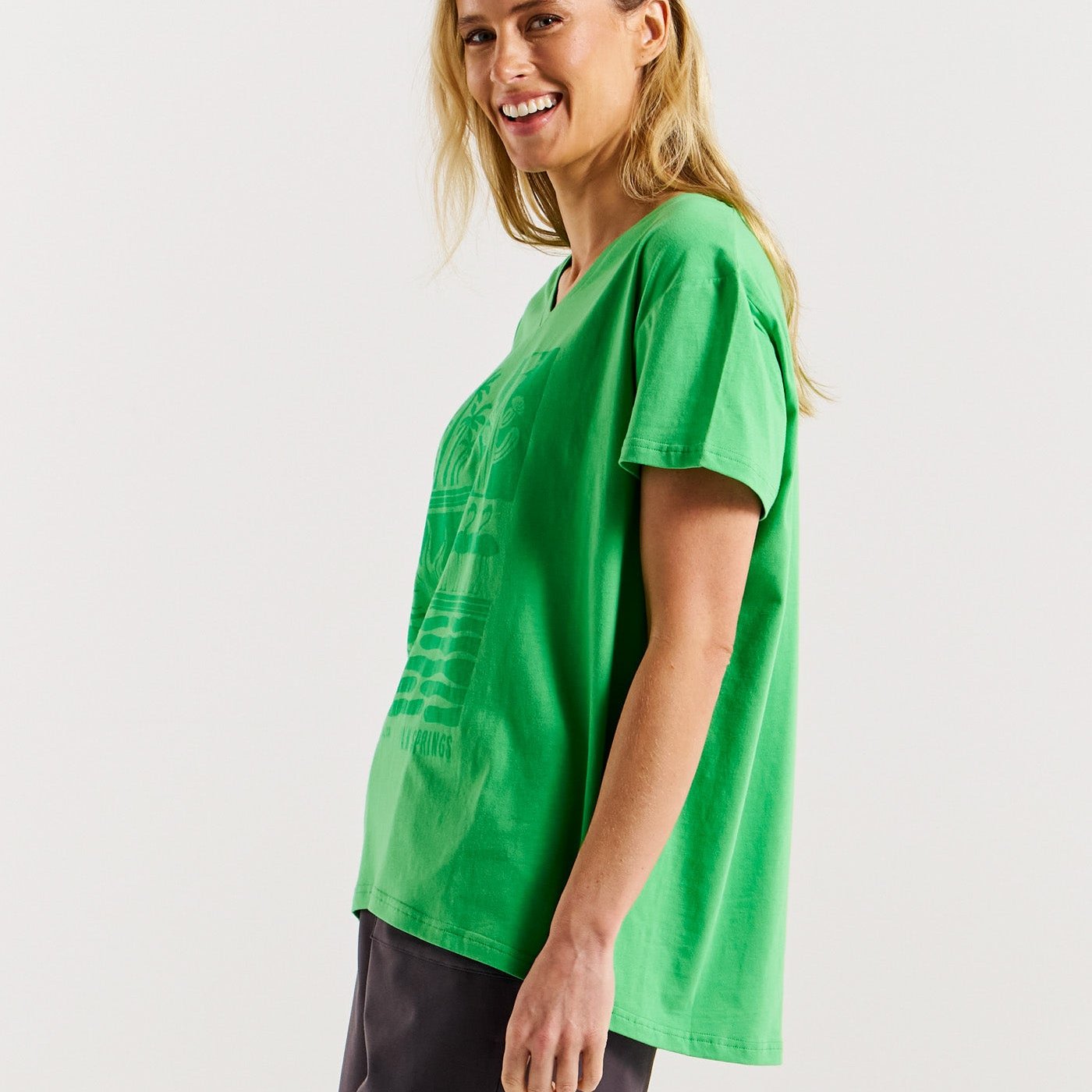 Betty Basics Teagan V-Neck Tee available at Bear & Moo