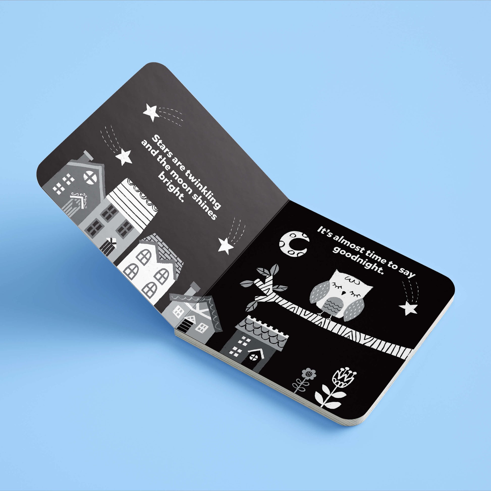 Goodnight Friends High Contrast Board Book available at Bear & Moo