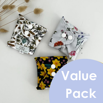 Reusable Sanitary Pad Bundle | 3 Pack Large
