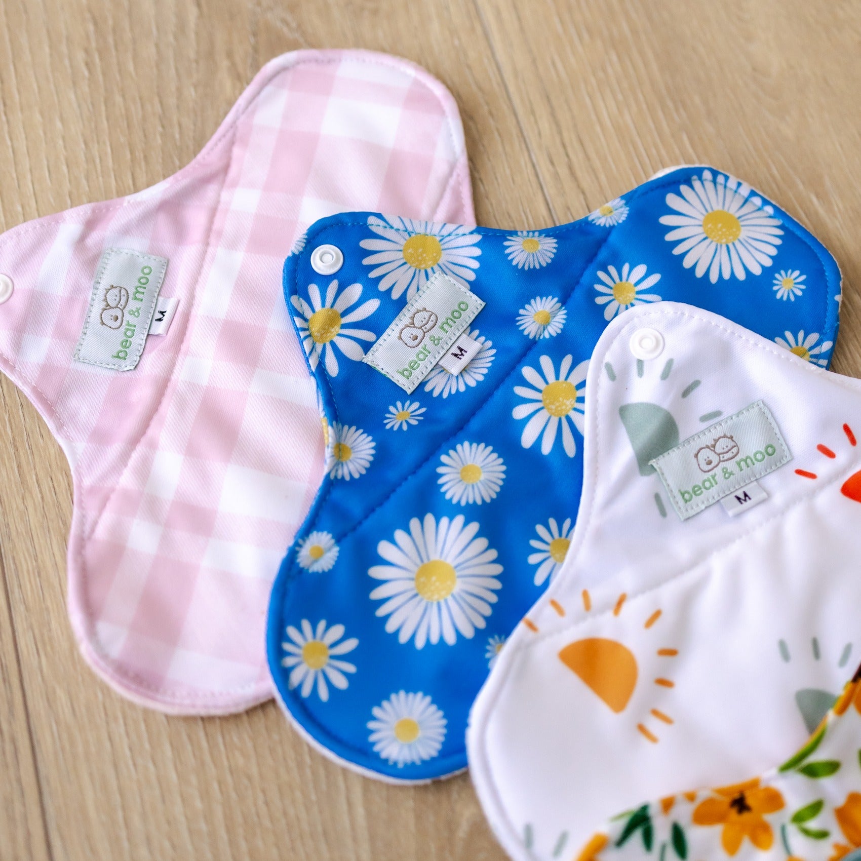 Reusable Sanitary Pad from Bear & Moo | Summer Daisies