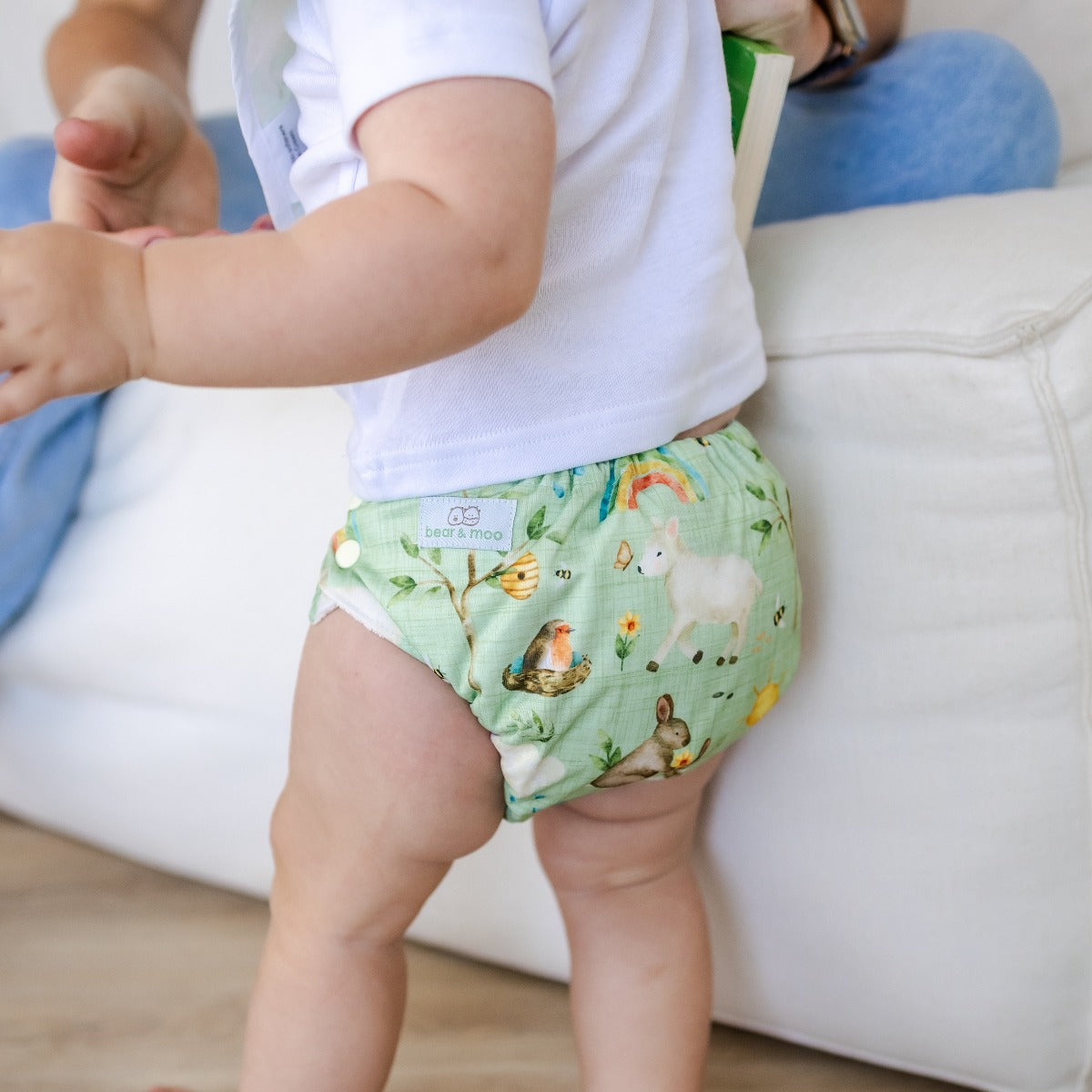 Bear & Moo Reusable Cloth Nappy | One Size Fits Most Cloth Nappies | Reusable Cloth Nappies