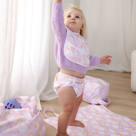 Bear & Moo Reusable Cloth Nappies | Large Cloth Nappy | Dreamland print