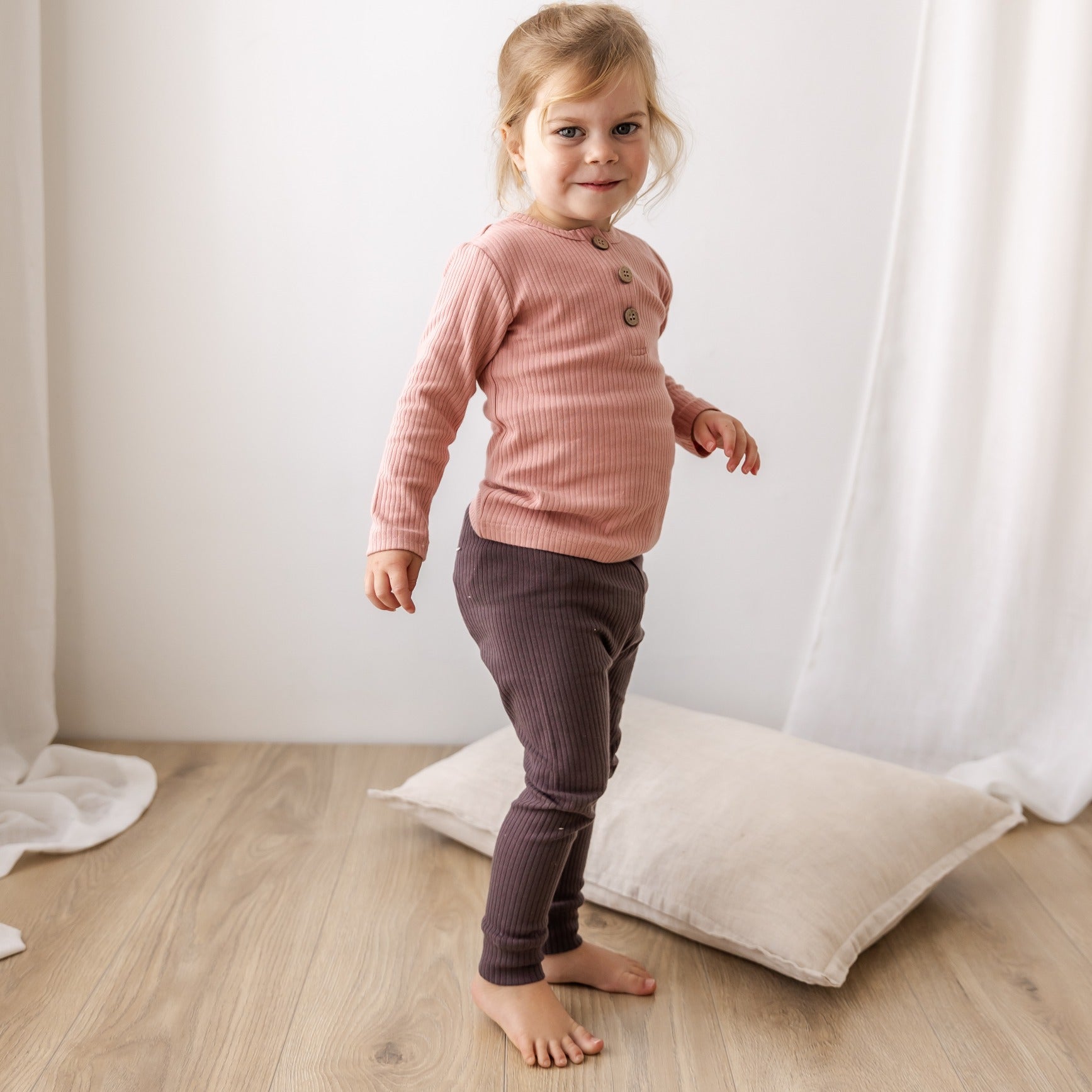 Hello Poppet Ribbed Leggings available at Bear & Moo