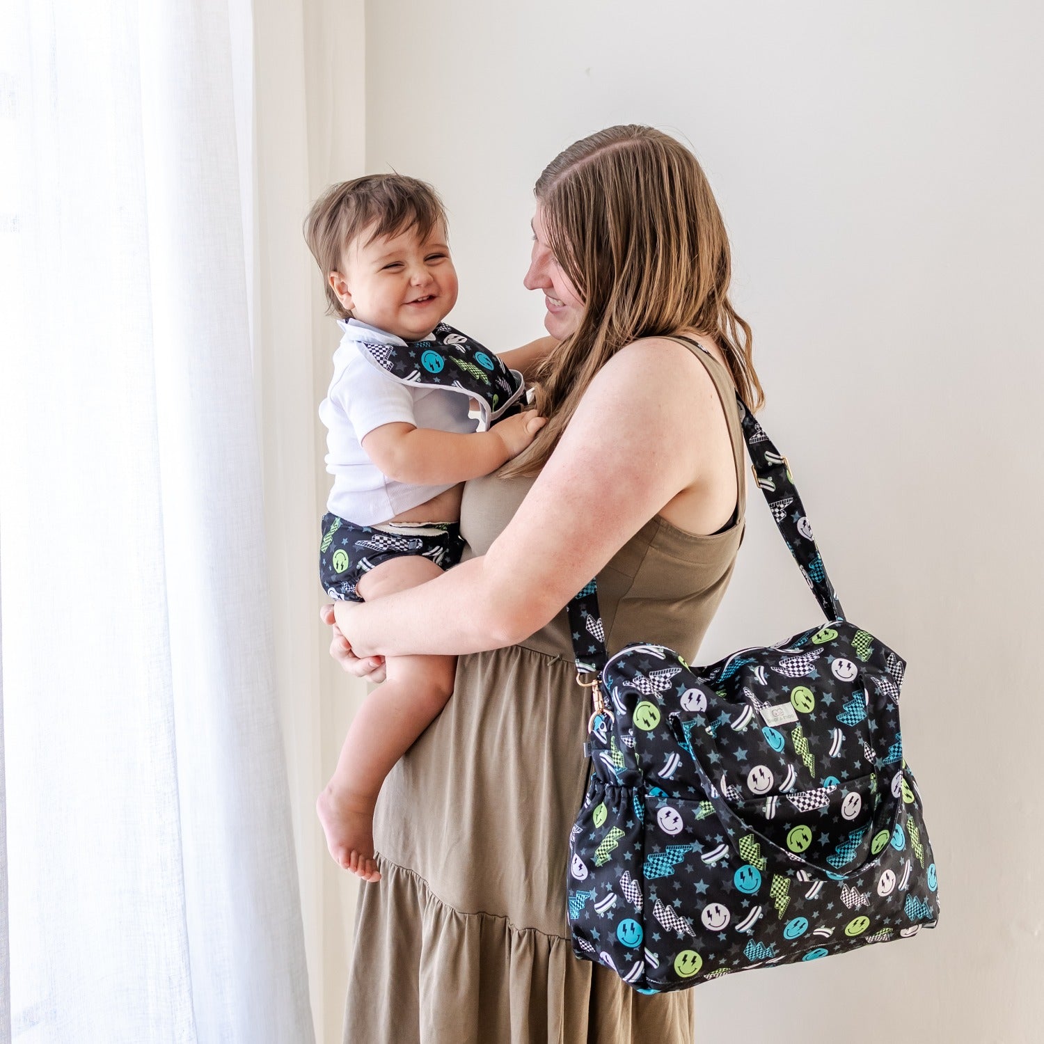 Bear & Moo Classic Bib | Waterproof Reusable Bib | Too Cool print