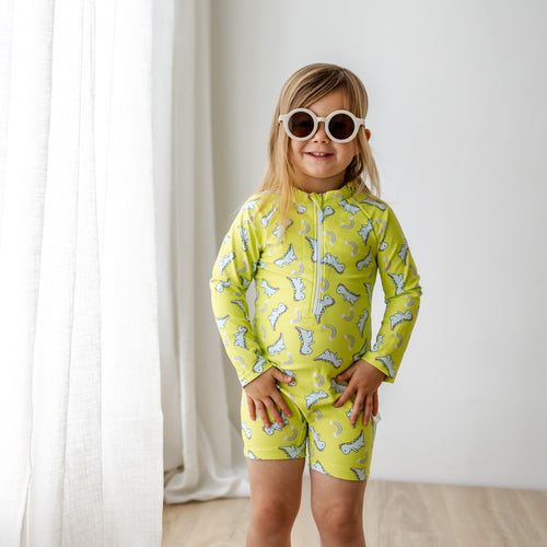 Emerson Swimsuit | Neon Dino