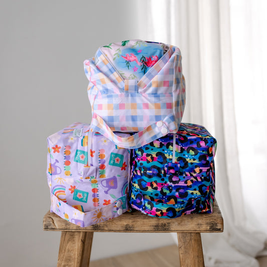 Bear & Moo Nappy Pod | Bright Leopard