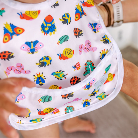 Sleeved Bib | Backyard Bugs
