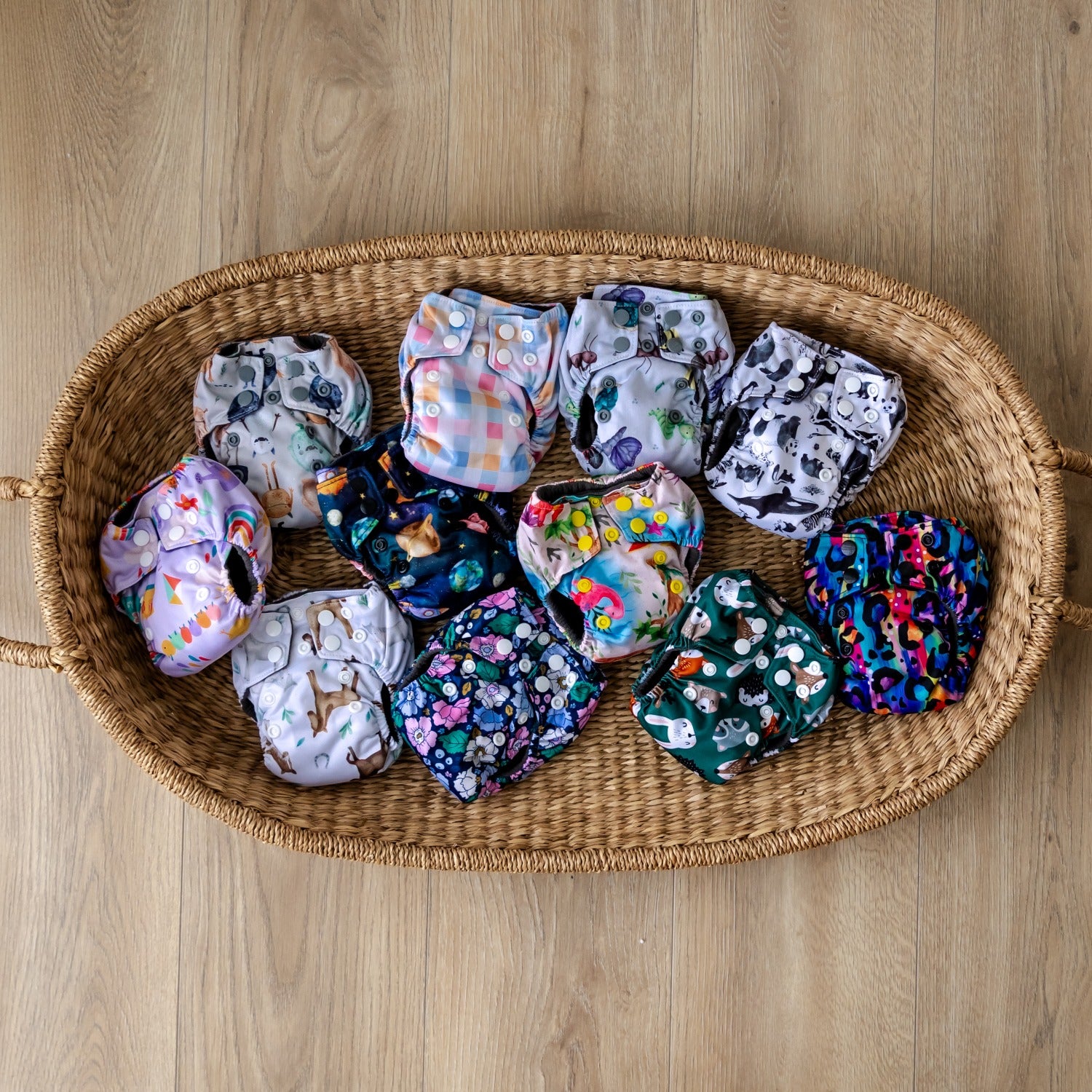 Bear & Moo Prehistoric Newborn Nappy