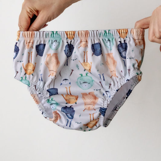 Bear & Moo Large Swim Nappy | Monsters