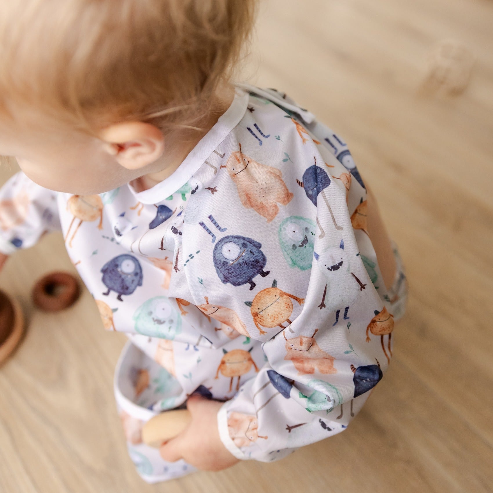 Bear & Moo Sleeved Bib | Monsters