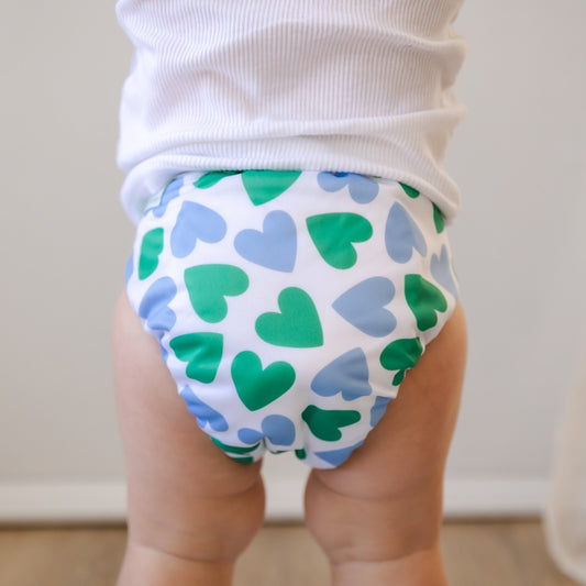 Love Hearts Cloth Nappy | Large