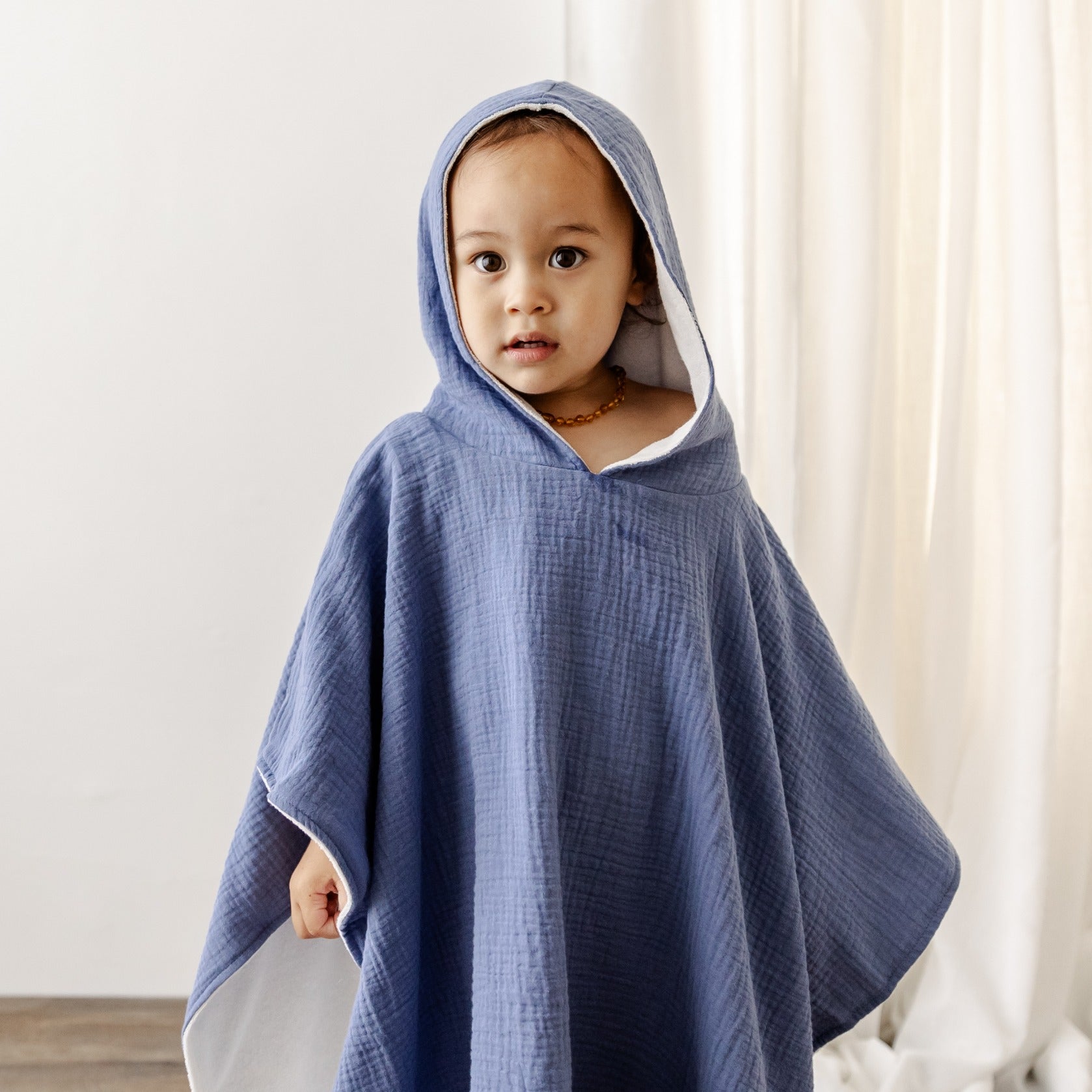 Hello Poppet Poncho | Organic Cotton Hooded Towel available at Bear & Moo