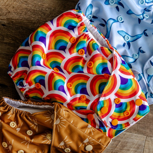 Rainbow Bright Cloth Nappy | Large