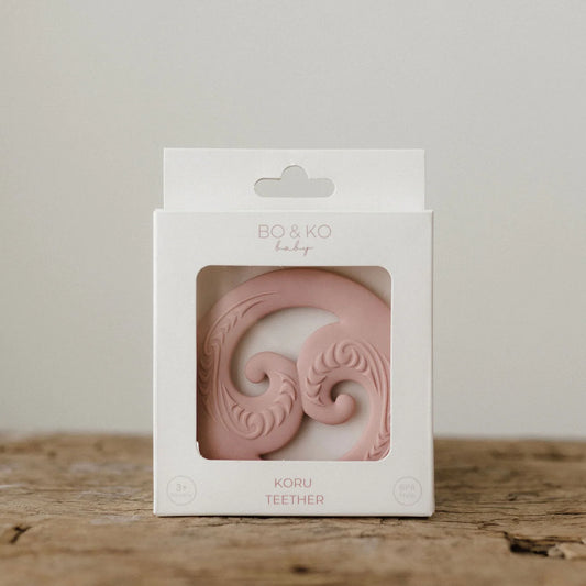 BO & KO Baby Koru Teether in Posey available at Bear & Moo