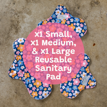 Reusable Sanitary Pad 3 Pack Bundle | Mixed Size