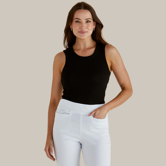 Betty Basics Francis Rib Tank | Black available at Bear & Moo