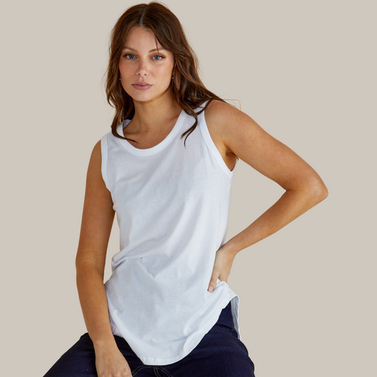 Betty Basics Keira Tank | White available at Bear & Moo