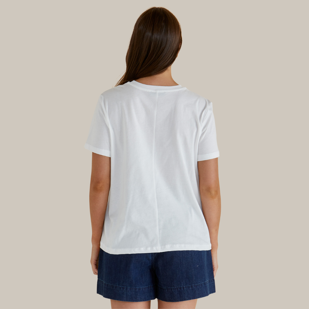Betty Basics Ellia Crew Tee | Paradise available at Bear & Moo