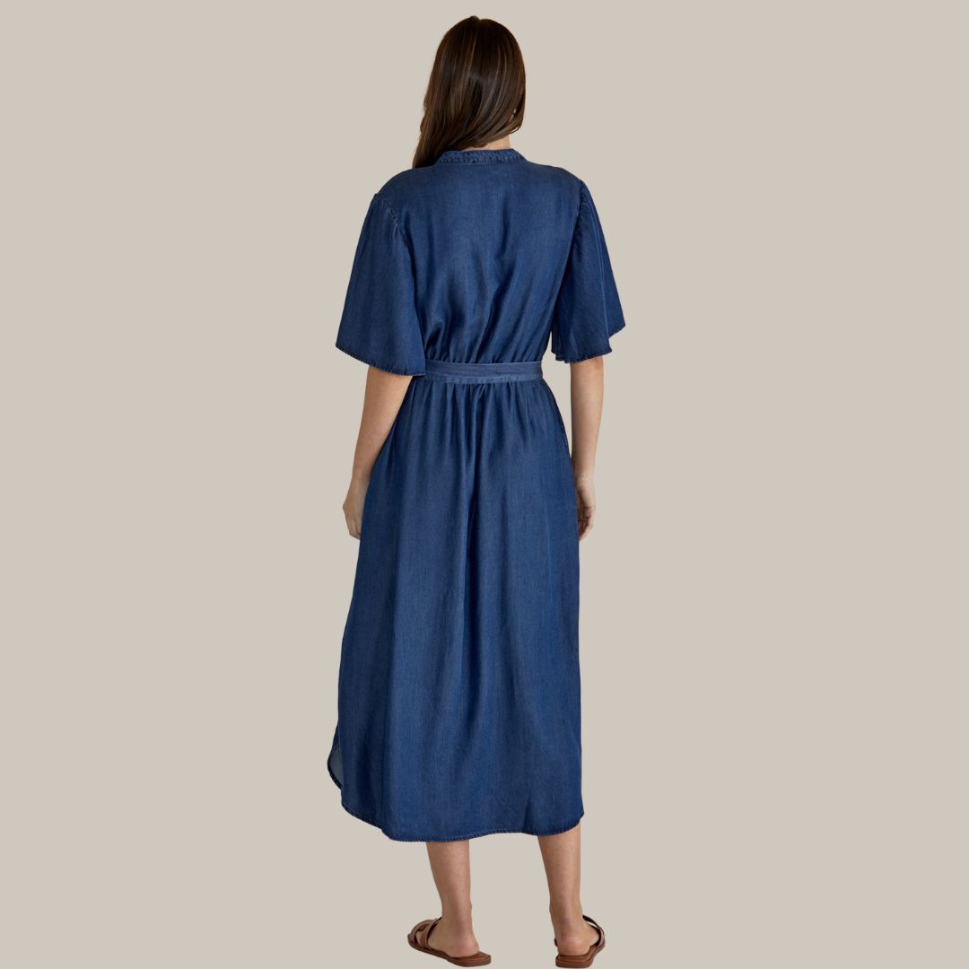 Betty Basics Dresden Lyocell Dress | Dark Indigo available at Bear & Moo
