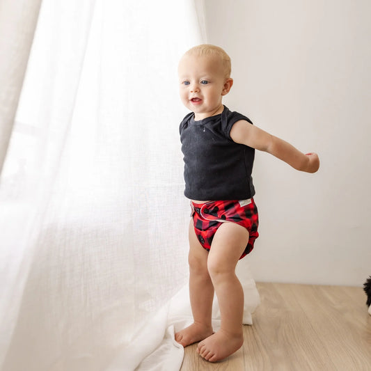 Gumboot Gingham Cloth Nappy | One Size Fits Most
