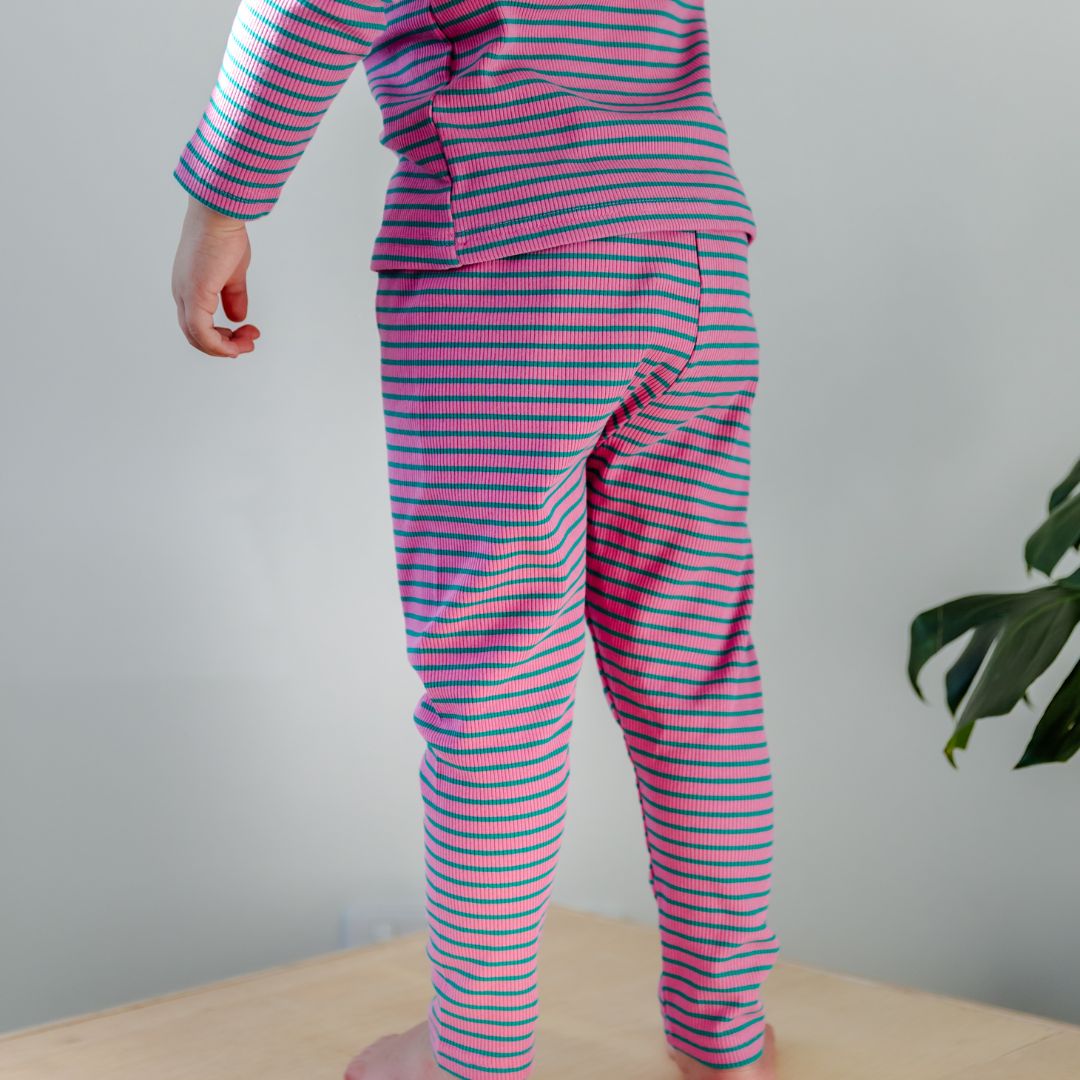 Hello Poppet Ribbed Pyjamas available at Bear & Moo
