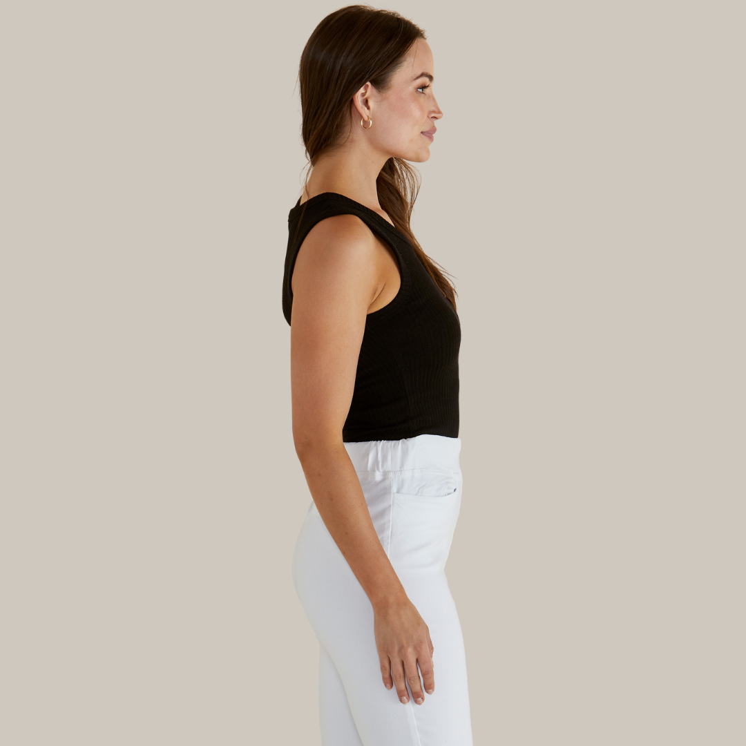 Betty Basics Francis Rib Tank | Black available at Bear & Moo