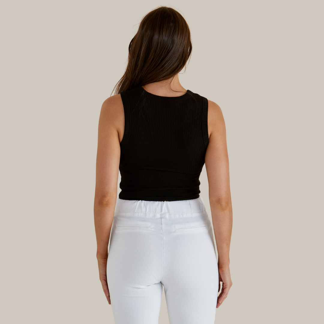 Betty Basics Francis Rib Tank | Black available at Bear & Moo