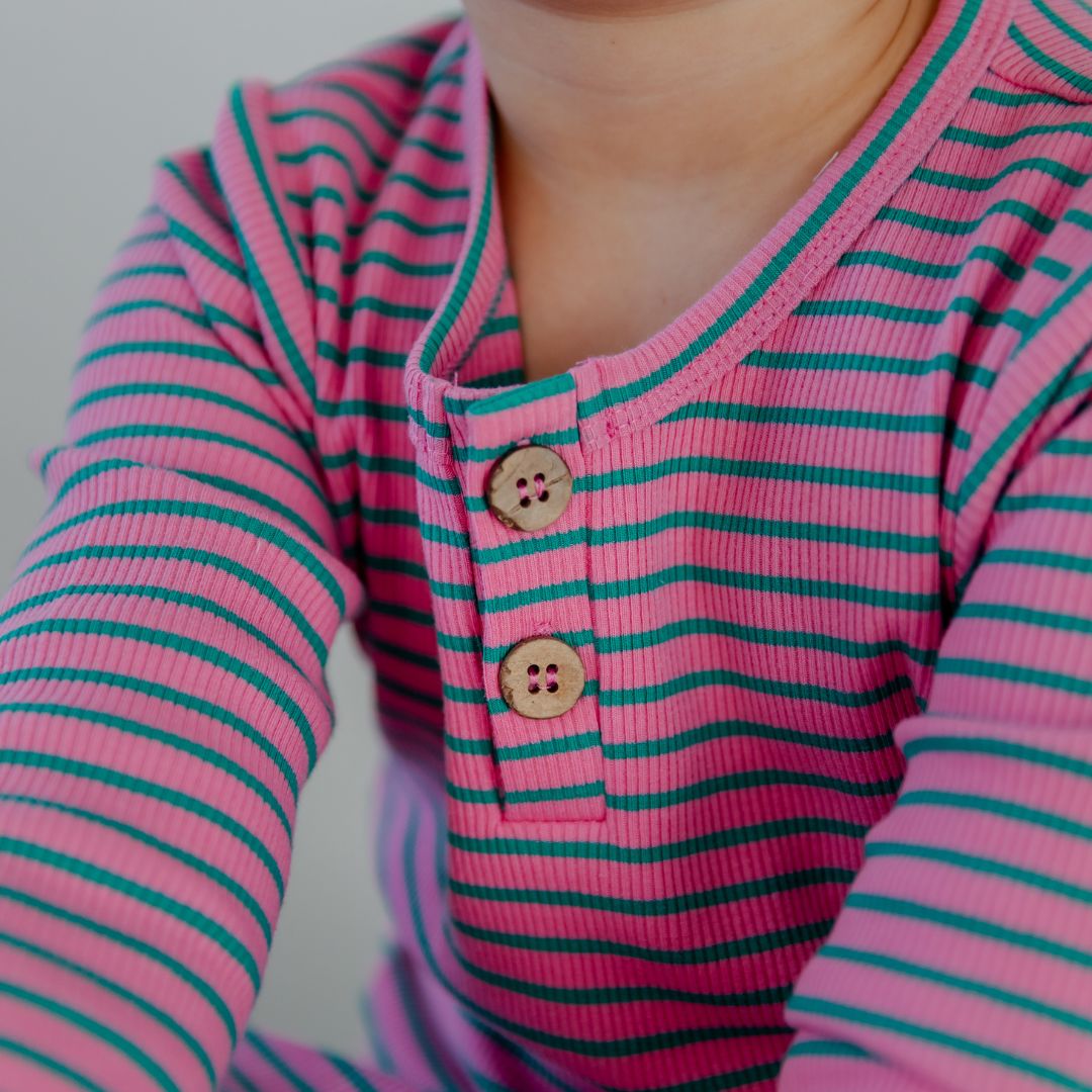 Hello Poppet Ribbed Pyjamas available at Bear & Moo