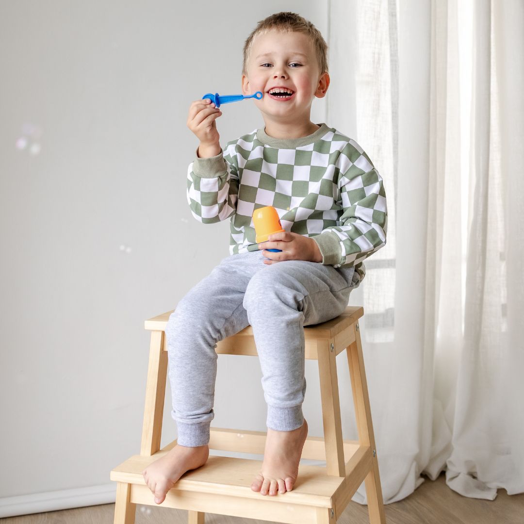 Hello Poppet Jordan Crew | Cotton Children's Top available at Bear & Moo