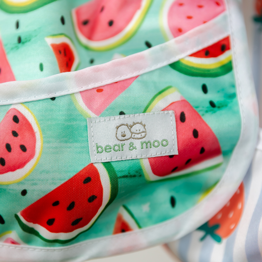 Sleeved Bib | Watermelon Crush
