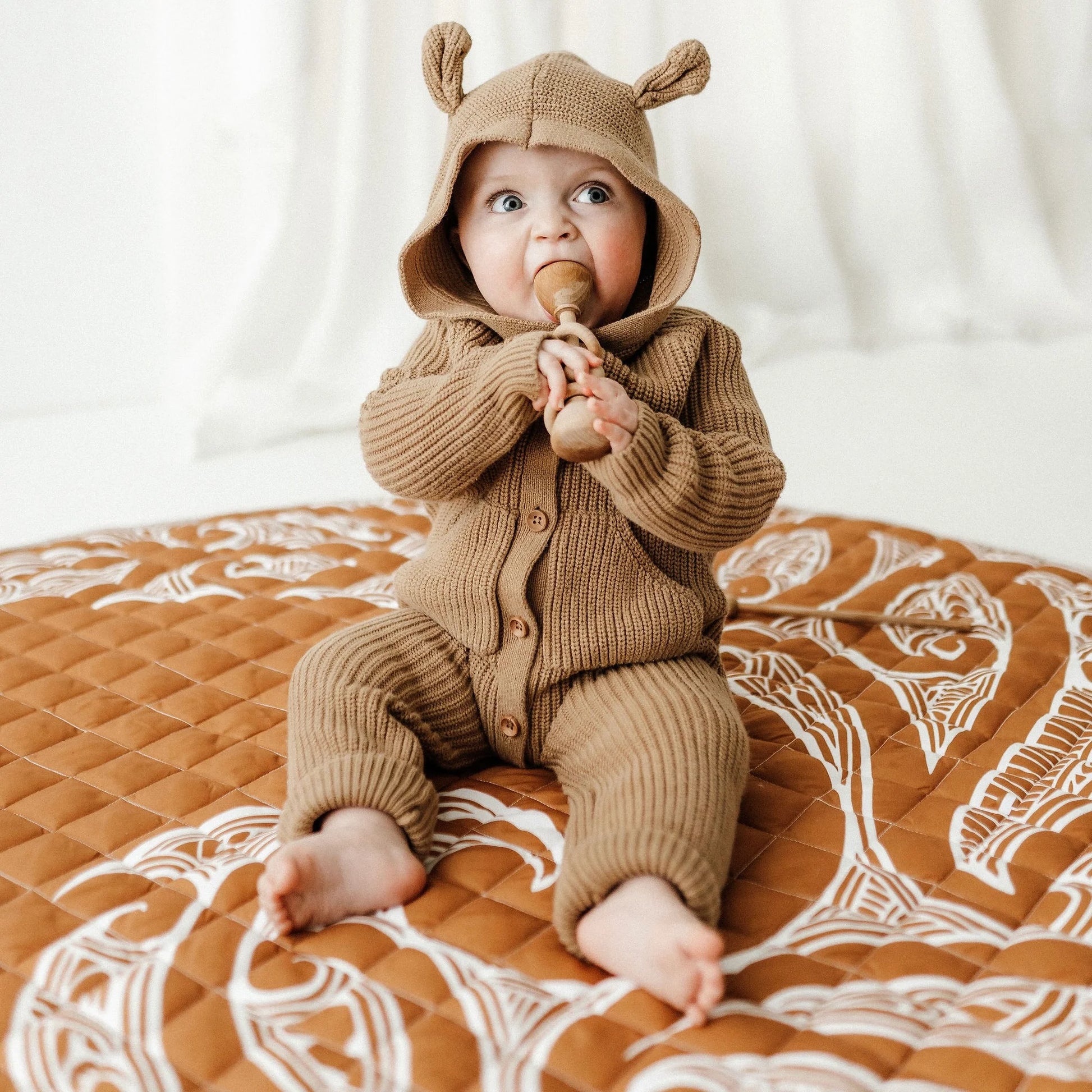 BO & KO Baby Māori Inspired Playmat | Rust available at Bear & Moo