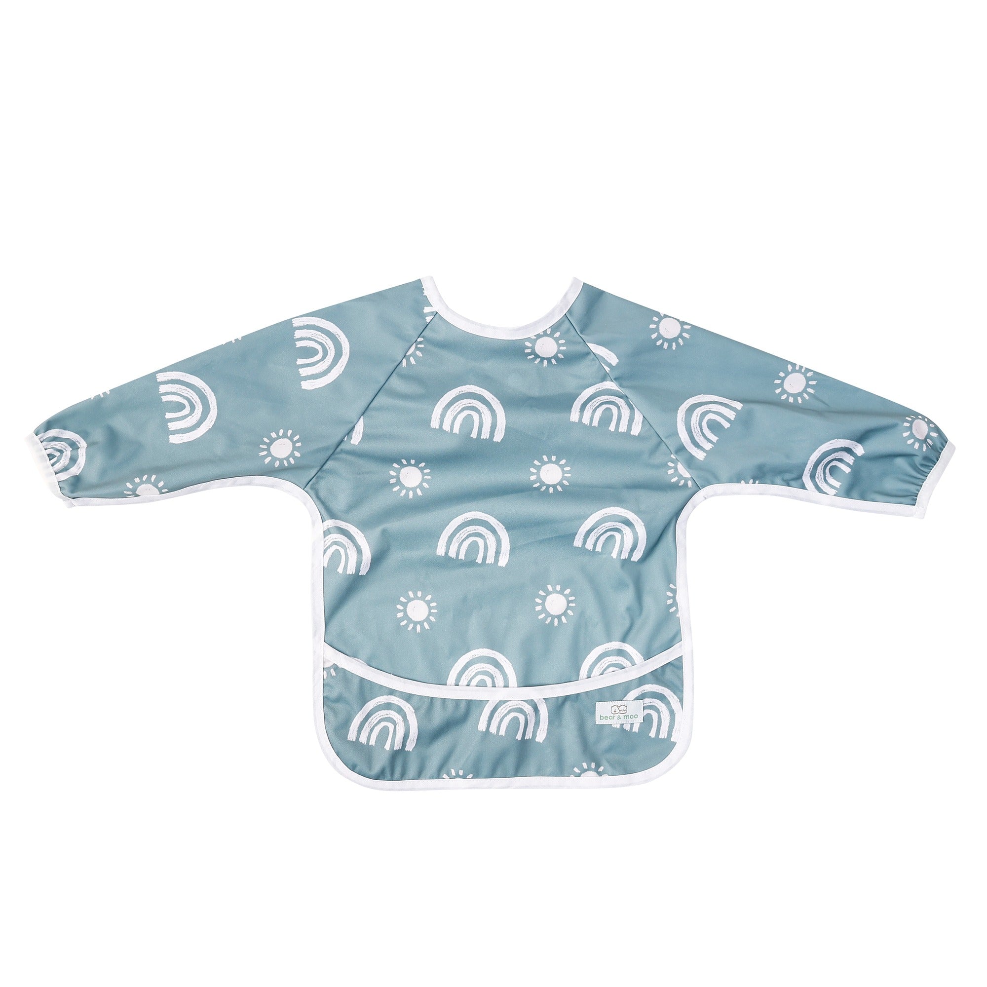 Sleeved Bib | Toddler Bib | Waterproof Play | Bear & Moo