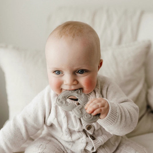 BO & KO Baby Tiki Teether | Olive available at Bear & Moo