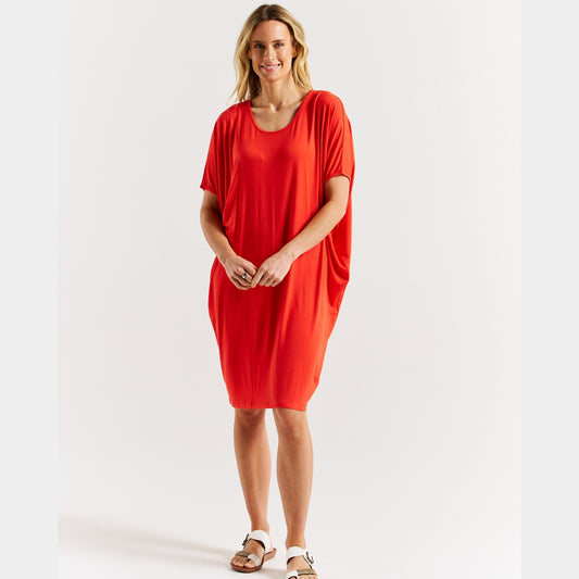 Betty Basics Maui Dress | Flame Red available at Bear & Moo