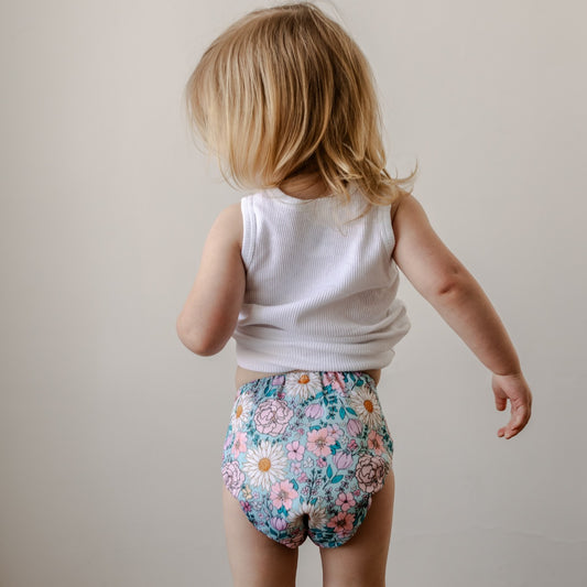 Boho Floral Cloth Nappy | Large