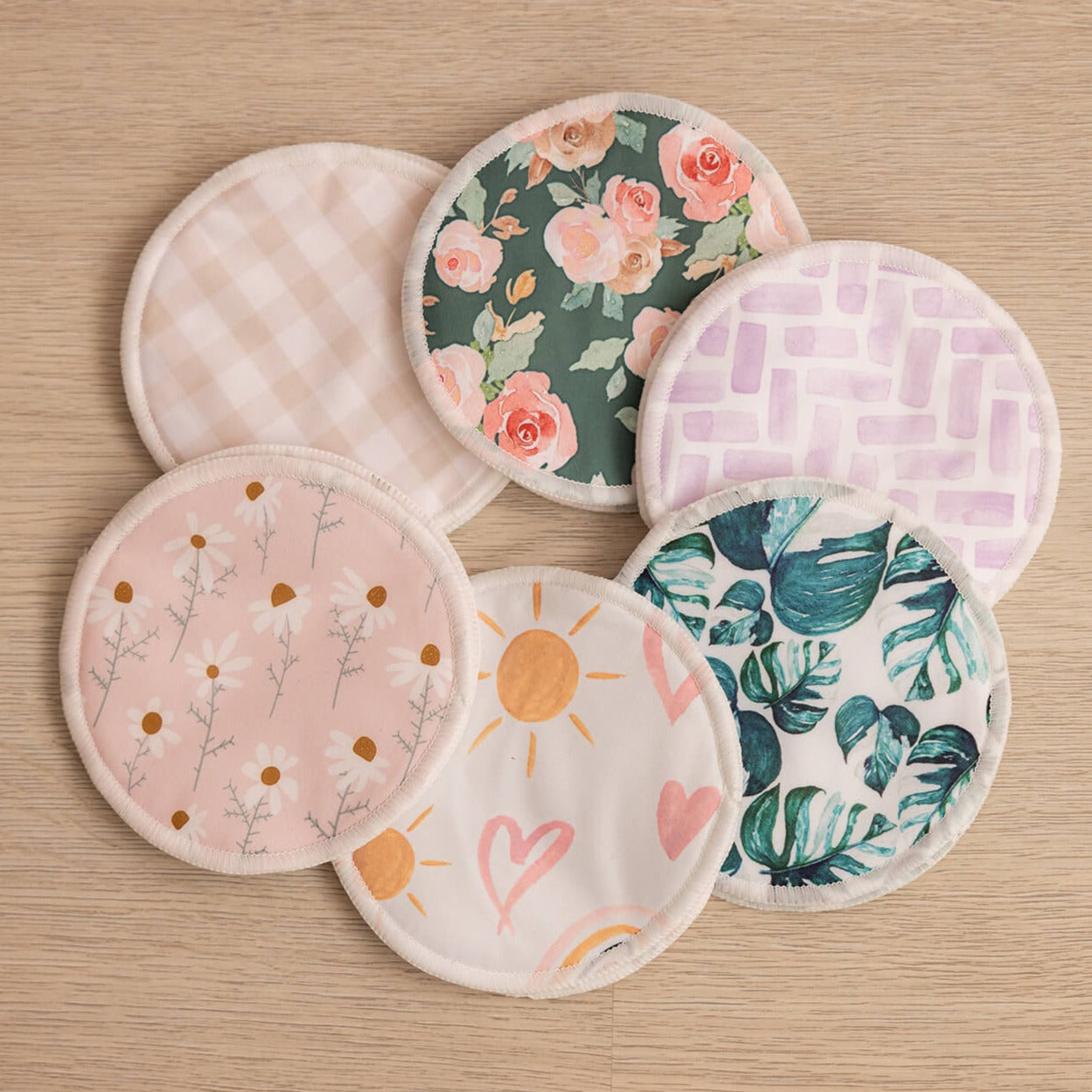 Bear & Moo Reusable Breast Pads in Autumn Rose Floral print