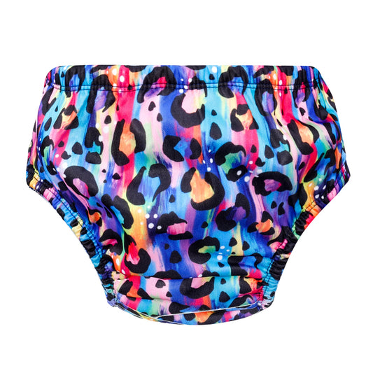 Bear & Moo Large Swim Nappy | Bright Leopard 