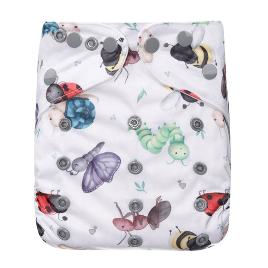 Bear & Moo Bugs Life Reusable Cloth Nappy | One Size Fits Most