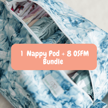 Nappy Pod + 8 OSFM Nappies Bundle