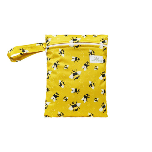 Bear & Moo Medium Wet Bag | Reusable Water Resistant Bag | Nappy Bag