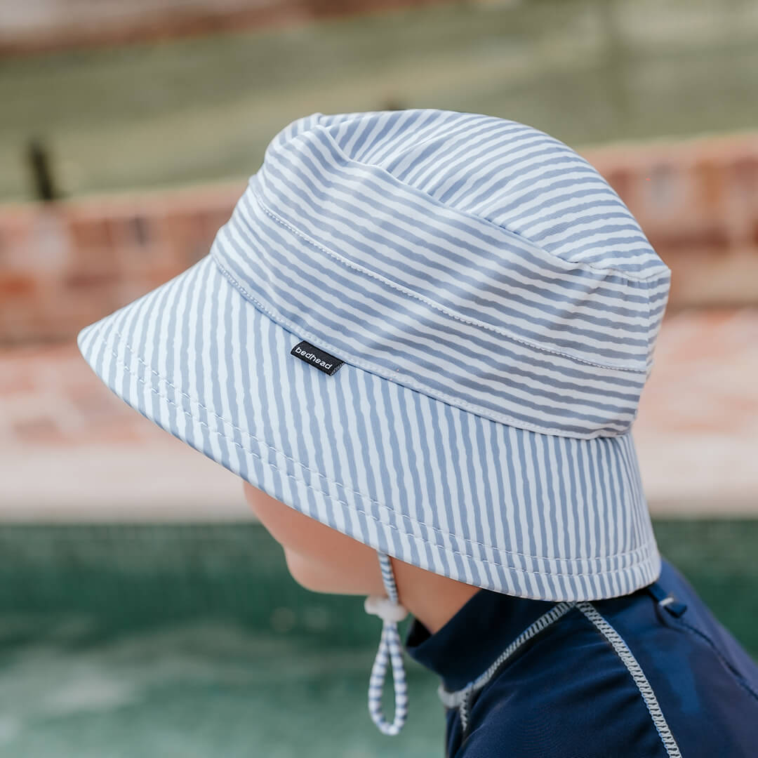 Classic Bucket Swim Beach Hat in Stevie print available at Bear & Moo