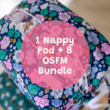 Nappy Pod + 8 OSFM Nappies Bundle