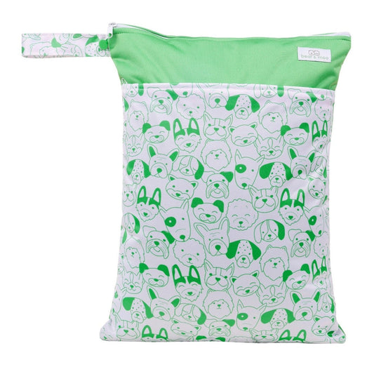 Bear & Moo Large Wet Bag | Reusable Waterproof Baby Bag