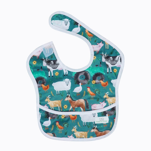 Reusable Water resistant PUL Bear & Moo Classic Bibs