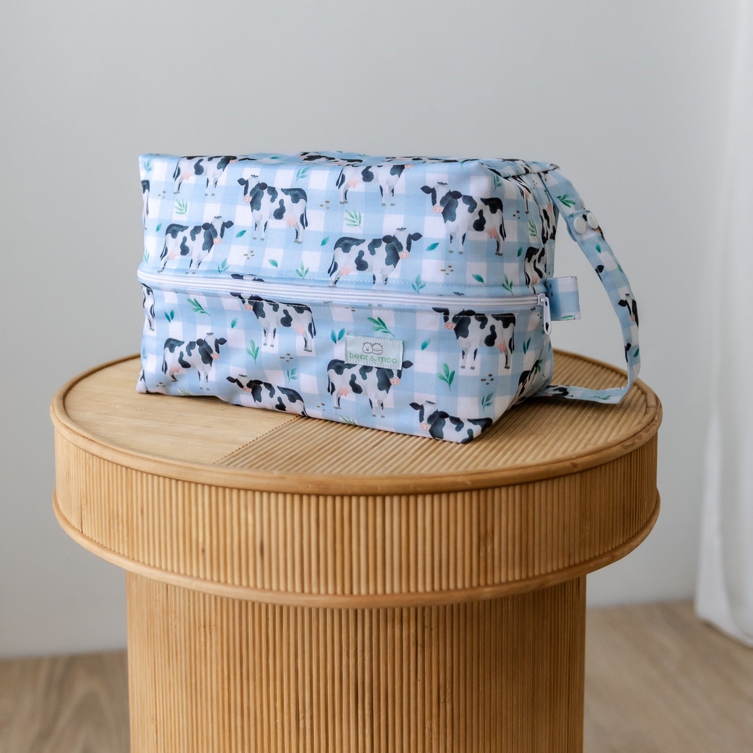 Bear & Moo Nappy Pod in Friesians print