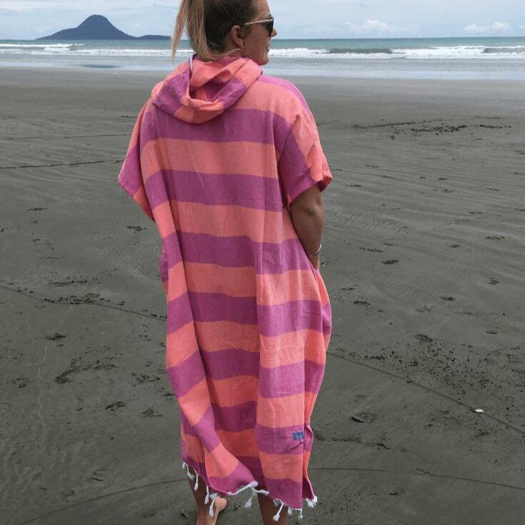 STOKEDNZ Adults Hooded Turkish Towel | Kat | available at Bear & Moo