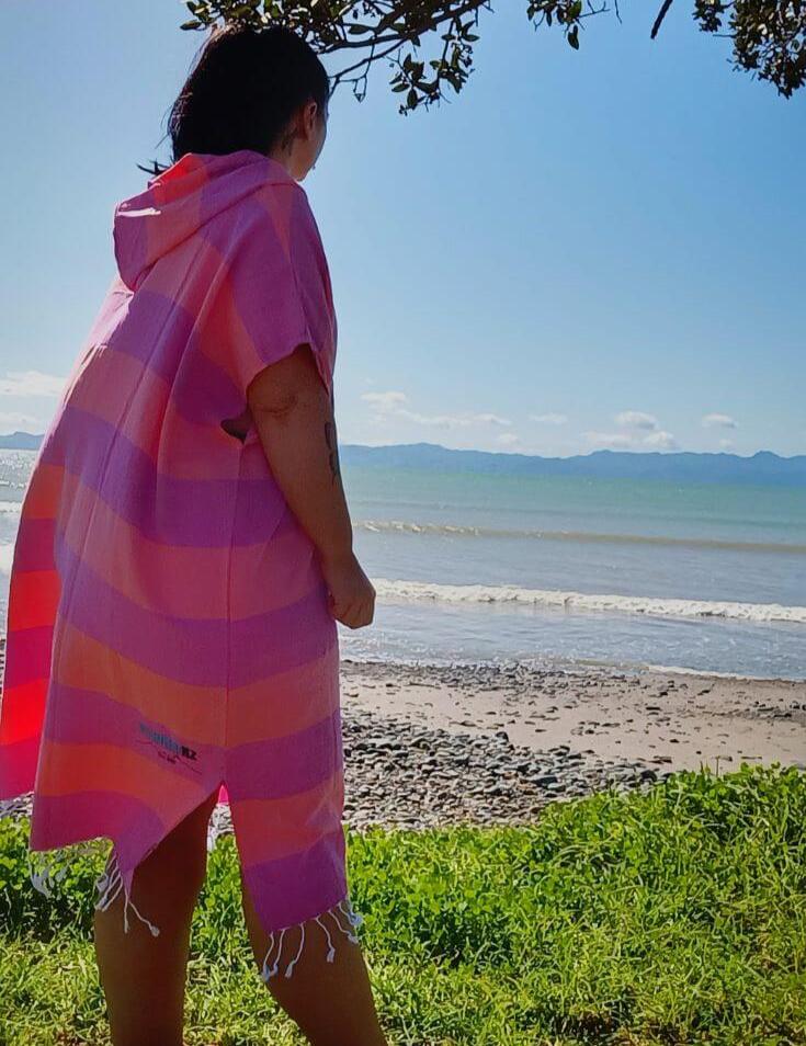 STOKEDNZ Adults Hooded Turkish Towel | Kat | available at Bear & Moo